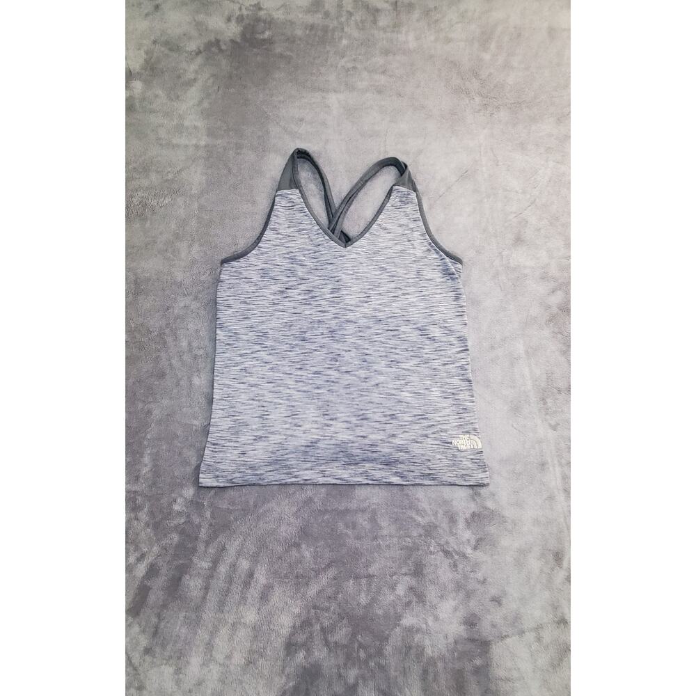 The North Face Sz L Tank Top Womens Sleeveless Lightweight Stretch Gray C11-4